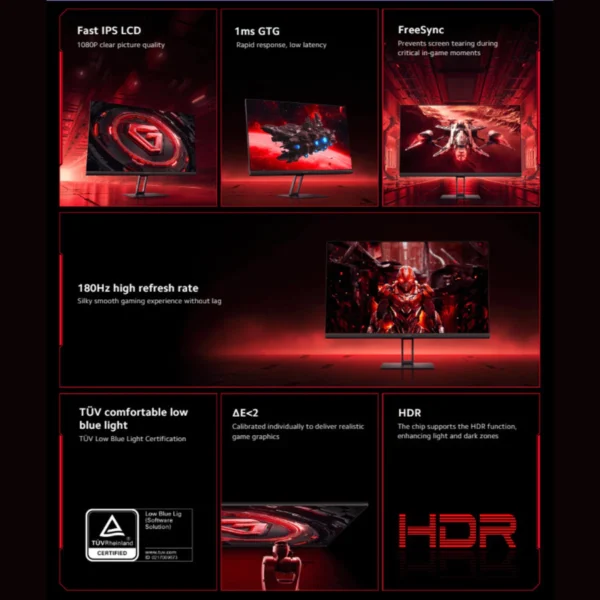 LED Xiaomi G24i 24" IPS FHD 180Hz 1ms Gaming Monitor - Gambar 3